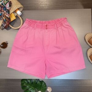 Vintage Talbots Mom Shorts High Waist Pleated Womens Medium Barbie Bubblegum